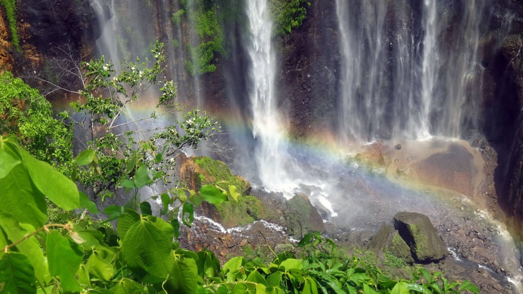 Rainbow at Sewu waterfall