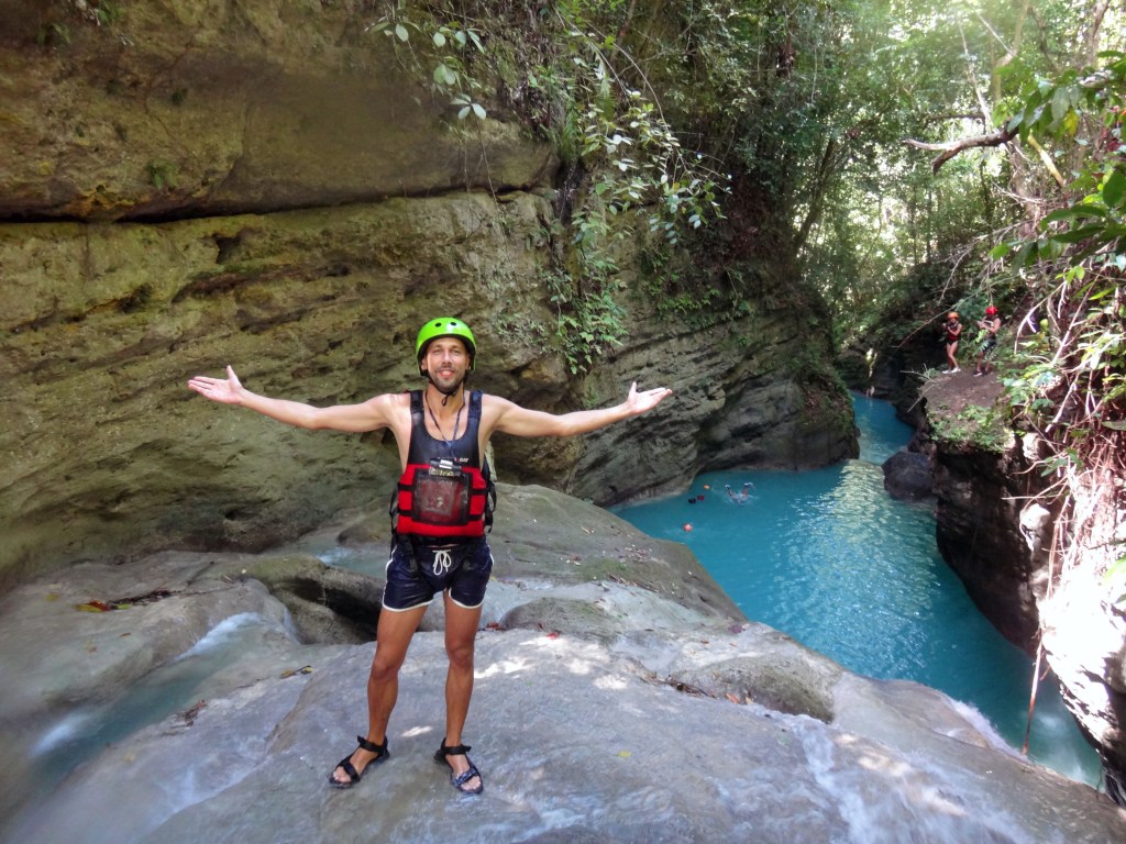 Enjoying canyoning