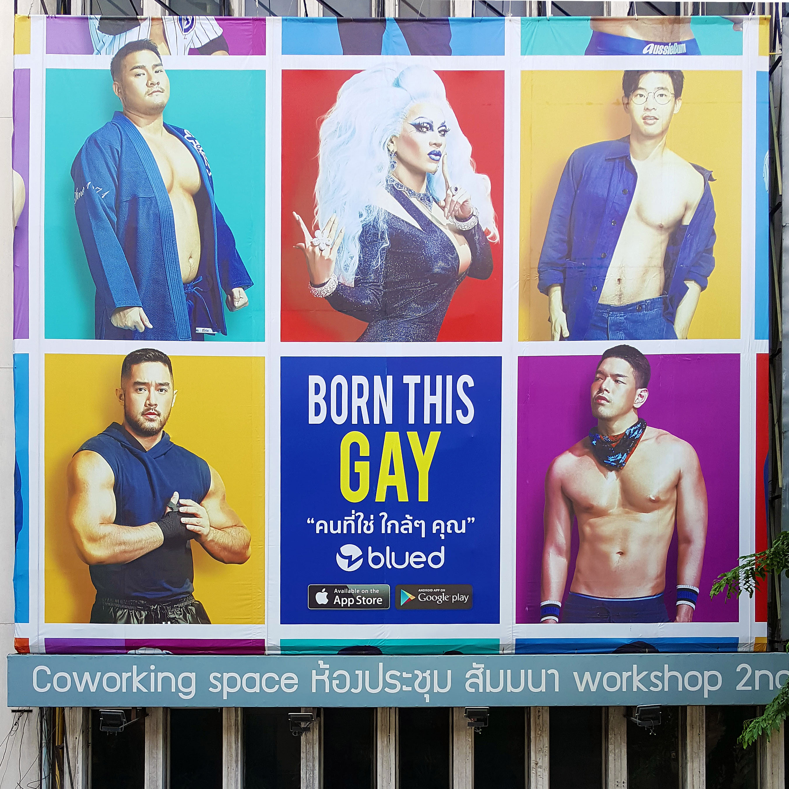 Advertisment gay-district Silom, Bangkok