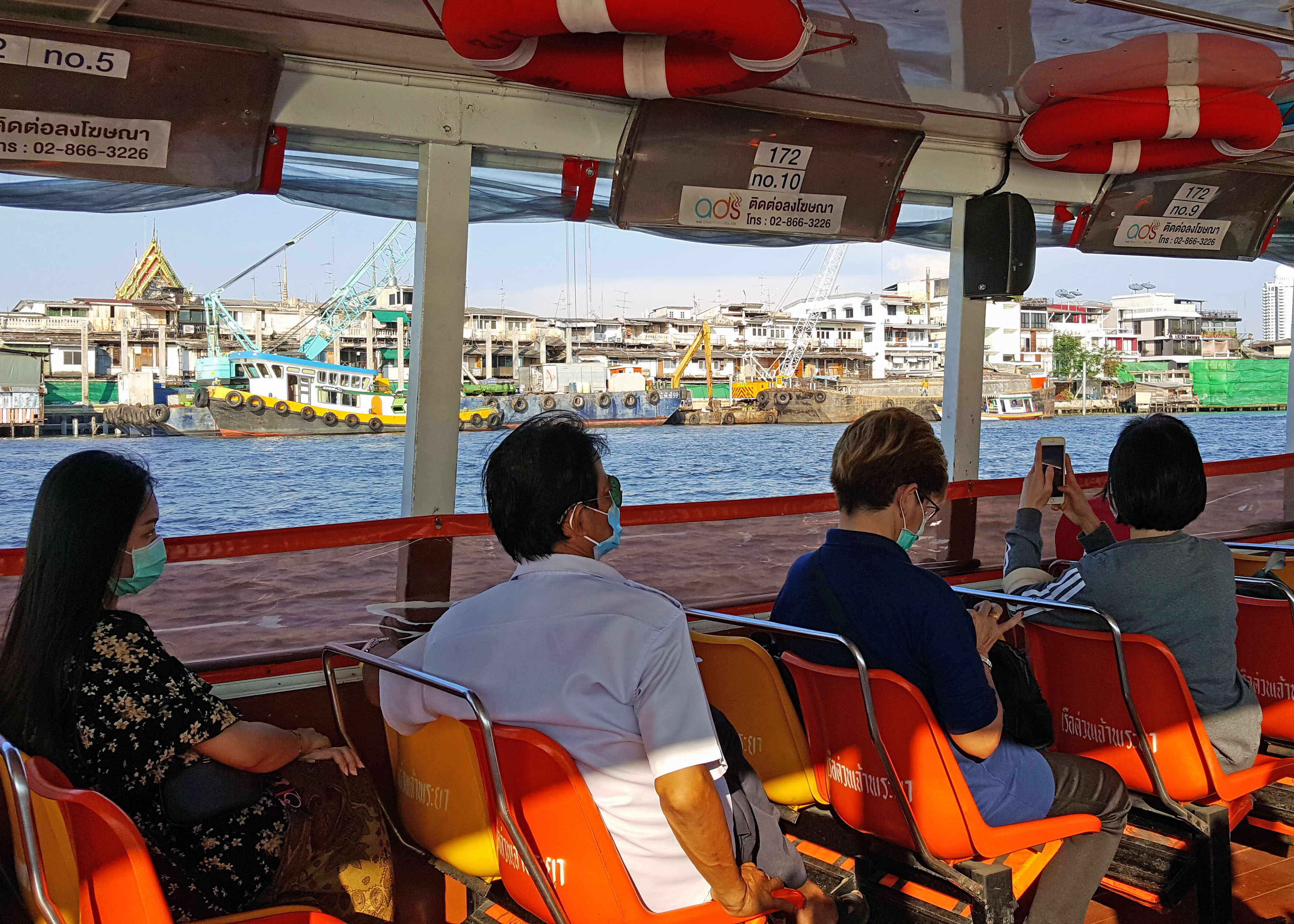 On the express boat, Chao Phraya river