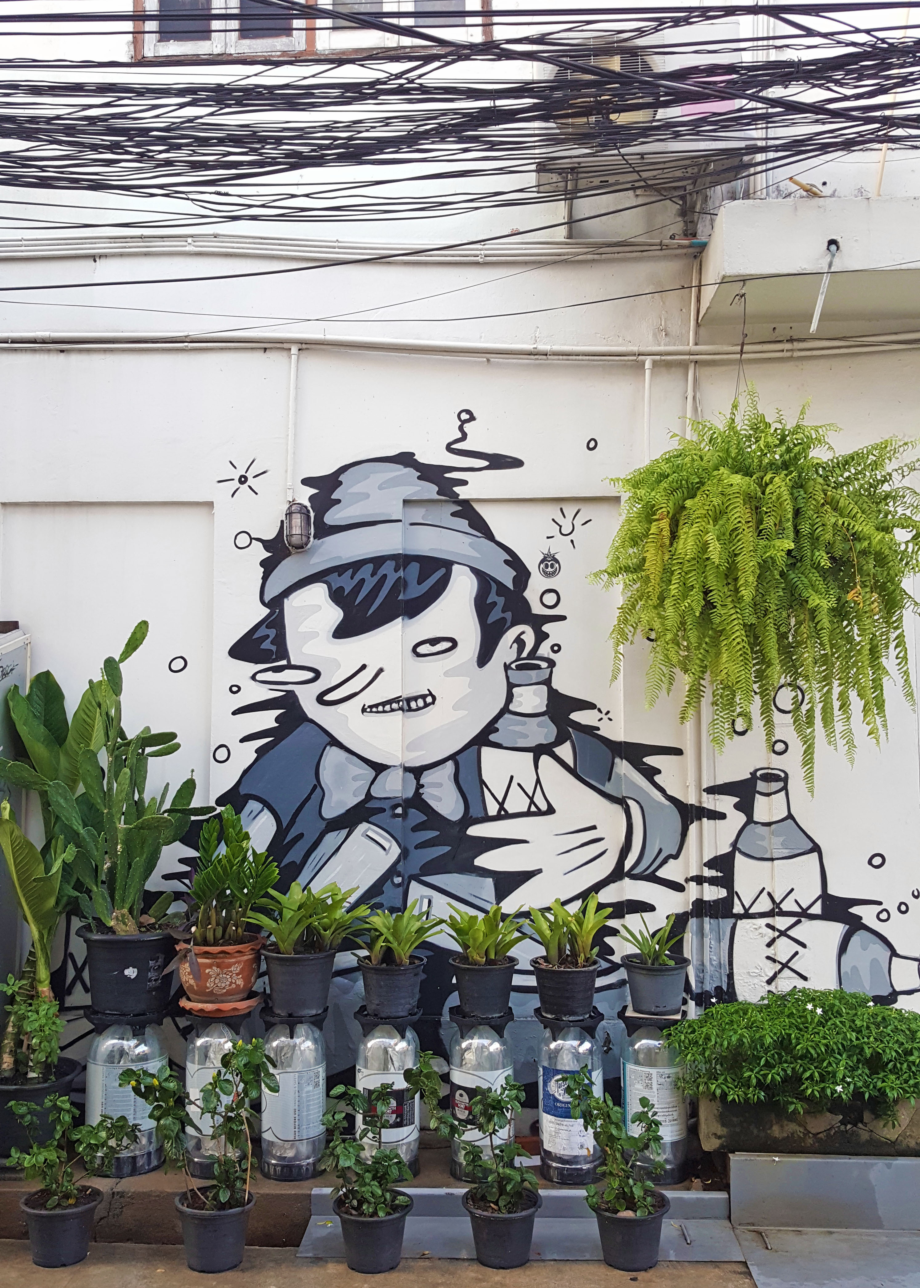 Urban gardening near Ratchathewi, Bangkok