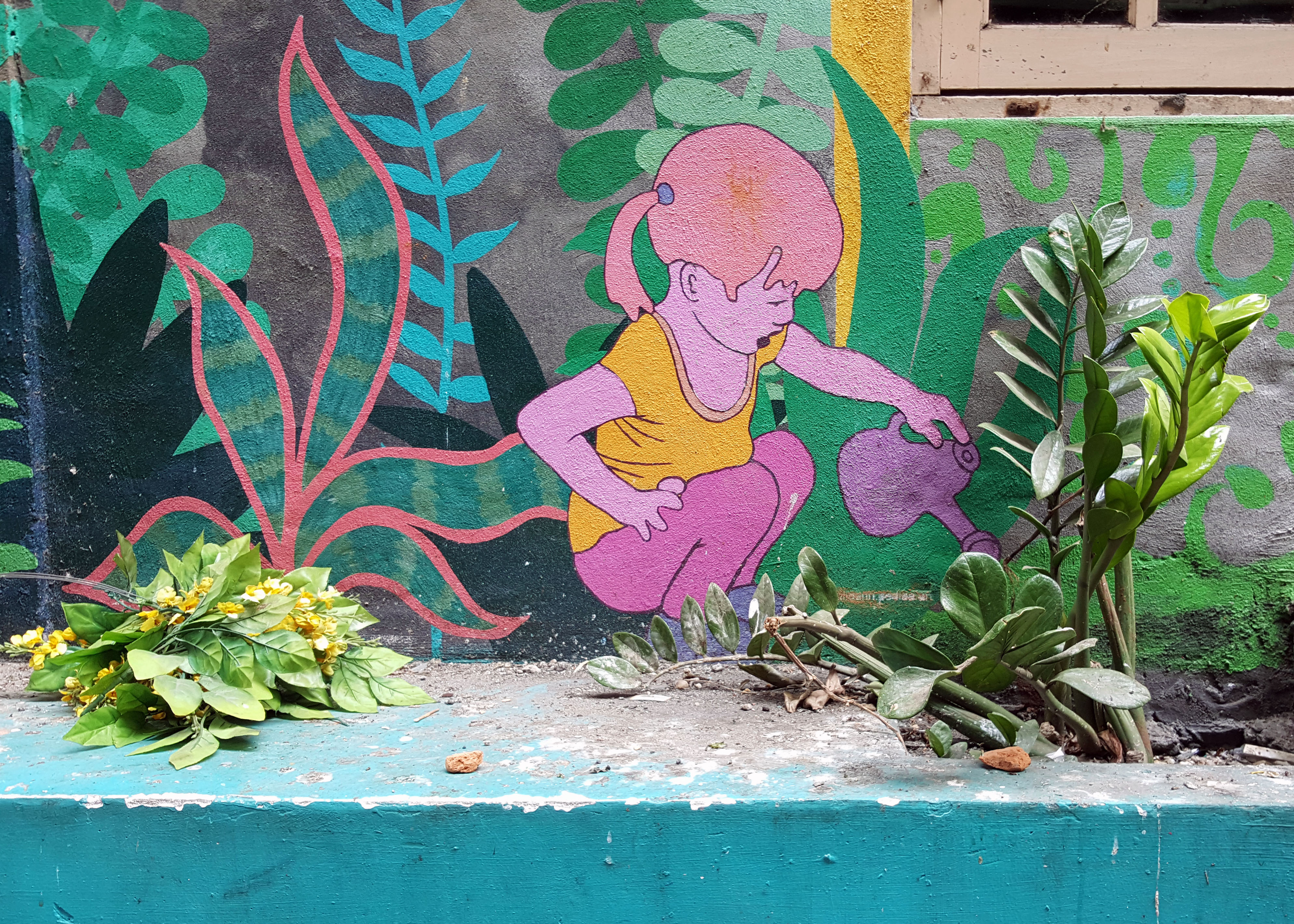 Child with watering can