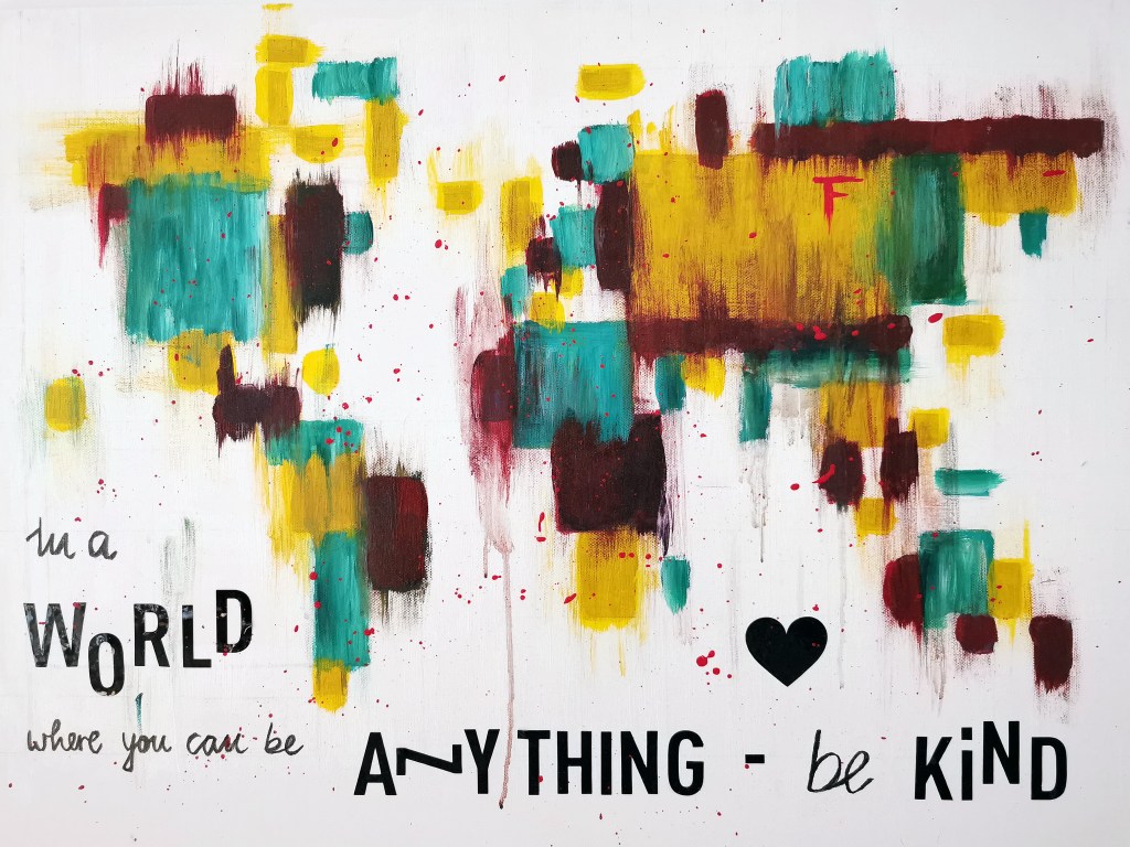 painting "cARTography", acrylic on canvas, Munich 2019