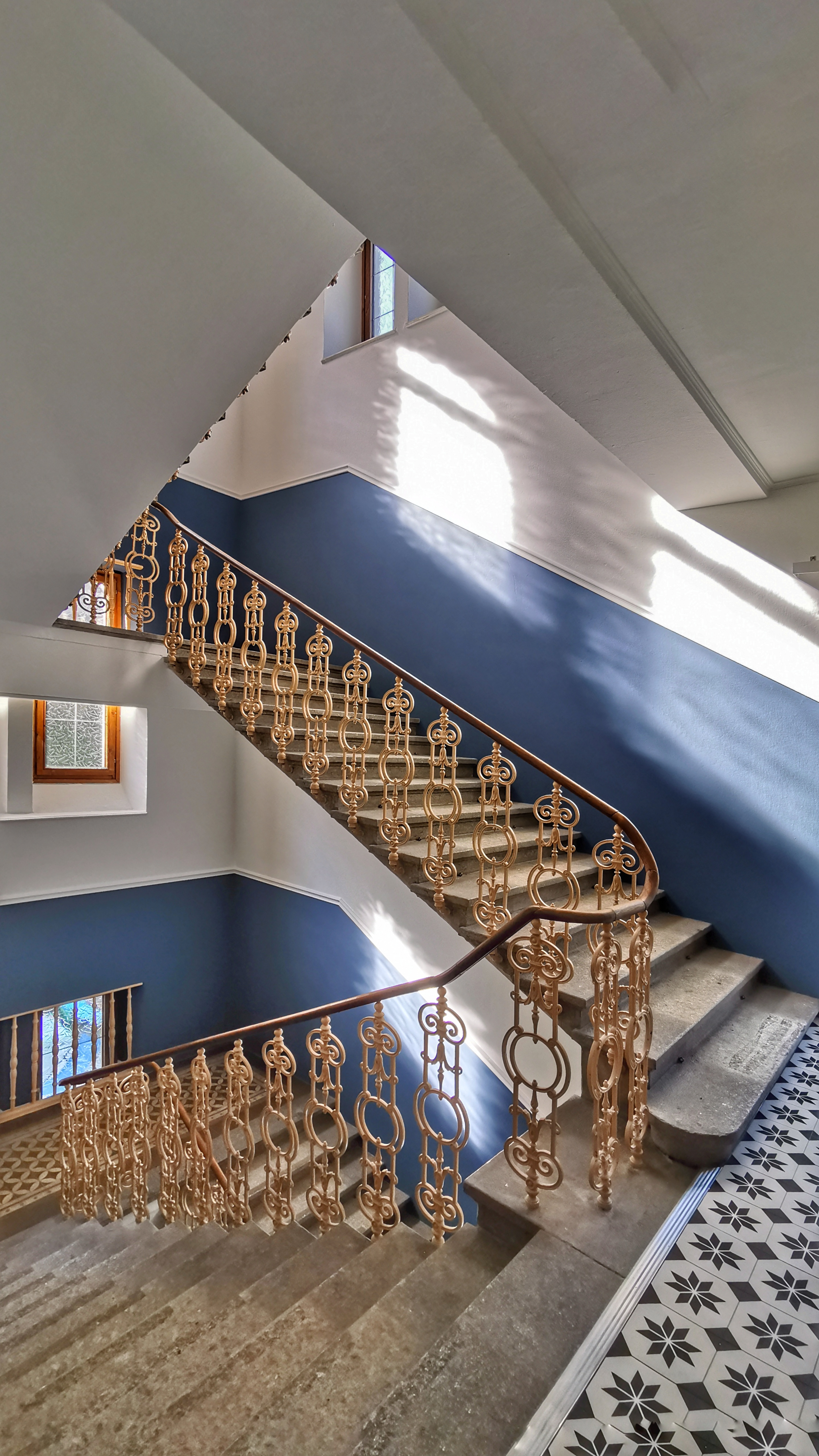 The stairway inside Haus Schider in Bad Gastein