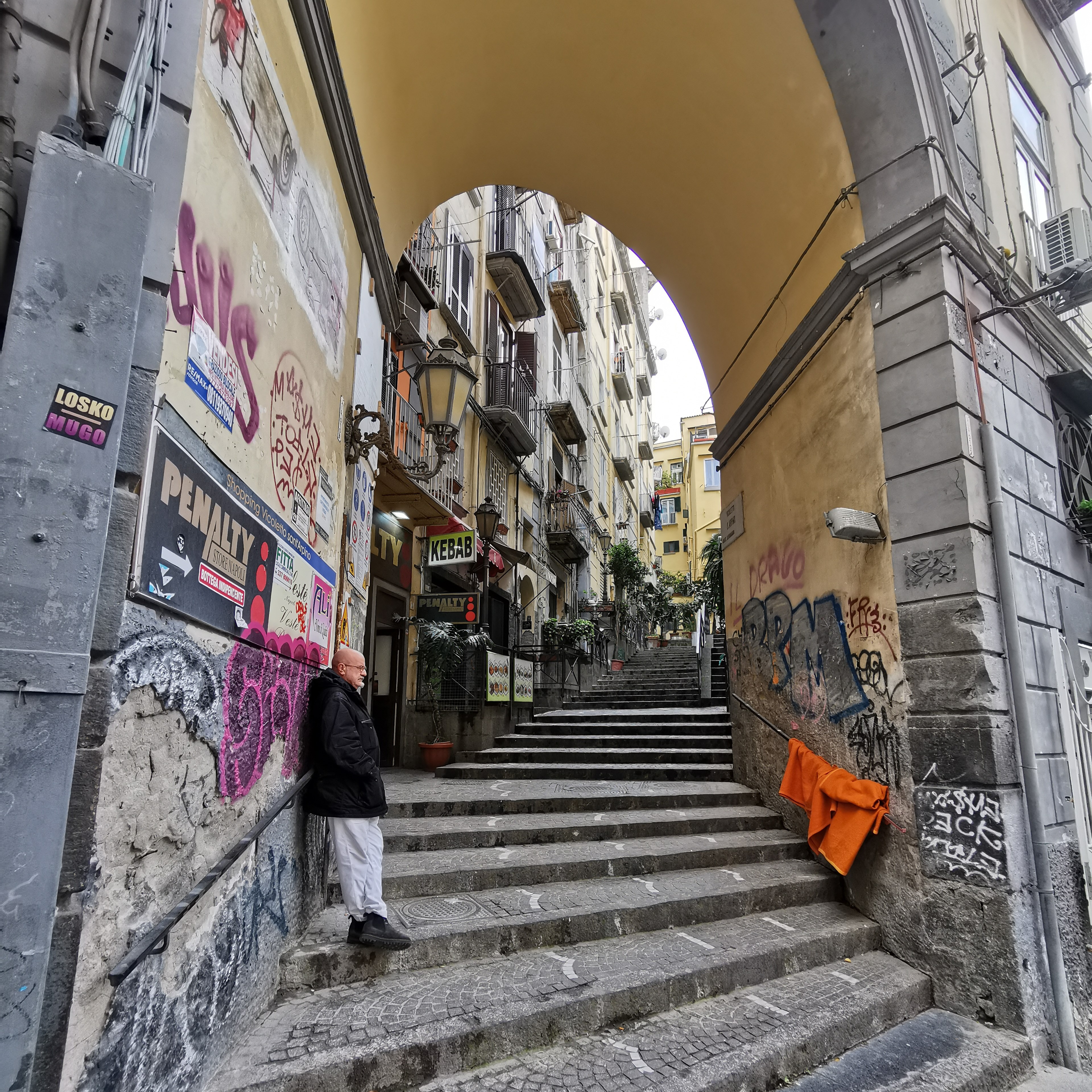 An alley in Naples' old town