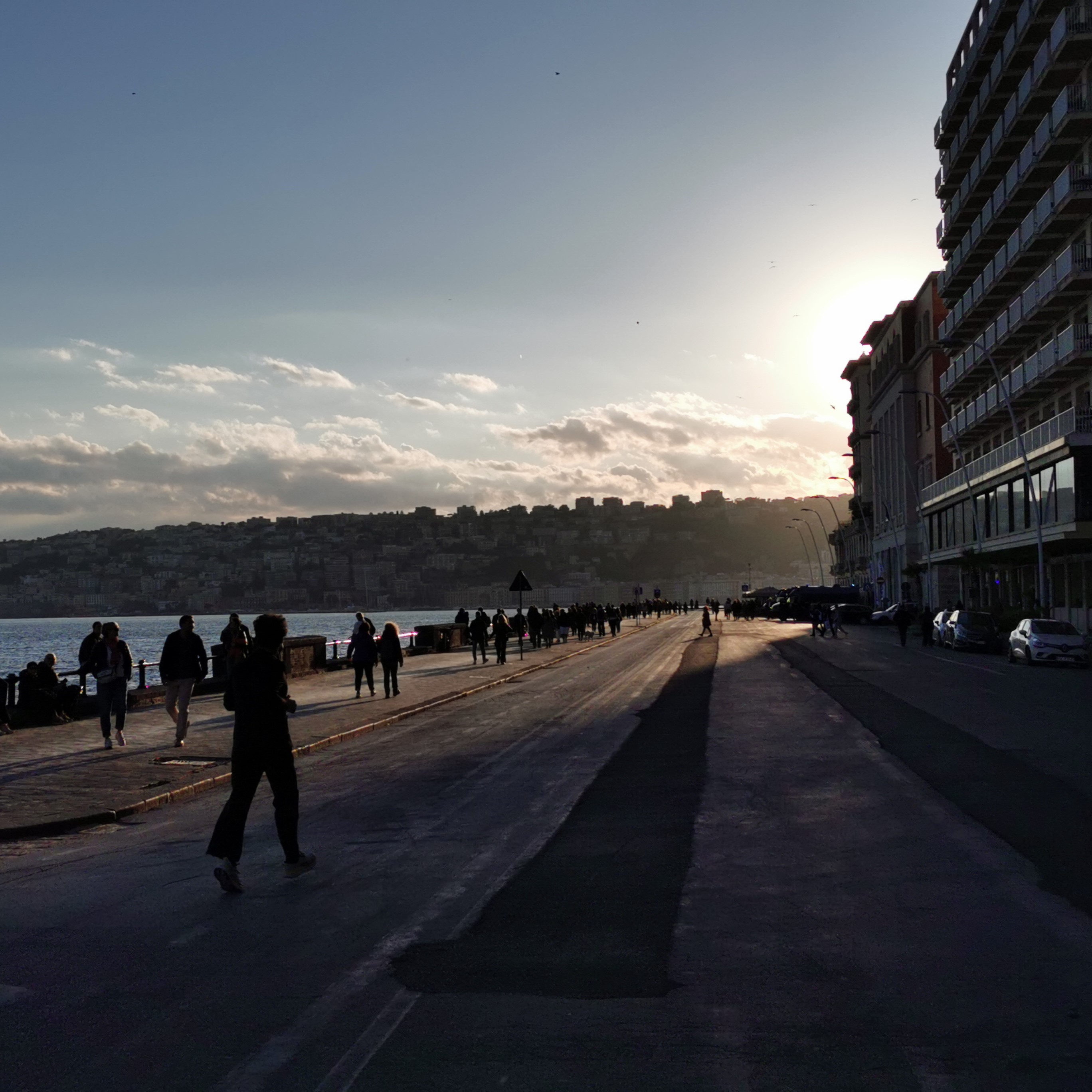 At the Lungomare in Naples